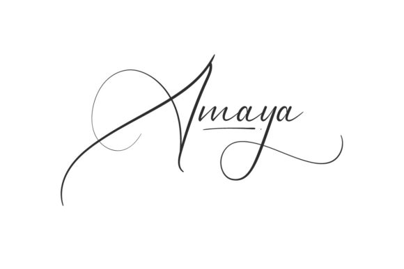 Amaya: A Graceful Script Font for Editorial Design