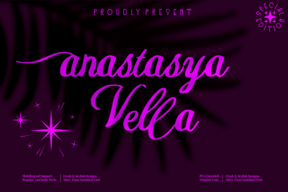 Anastasya Vella: A Handwritten Font for Thoughtful Design