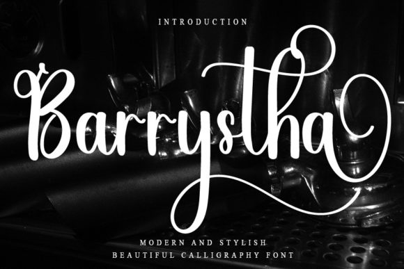 Barrystha Script Font for Handmade Creations
