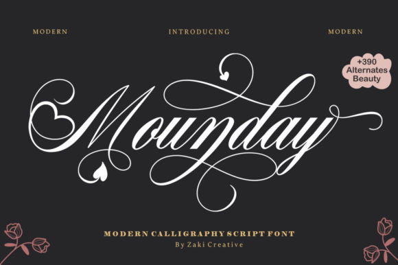 Mounday Calligraphy for Web Design