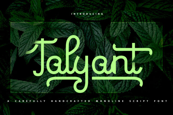 Talyant: A Handmade Script Font for Editorial Design