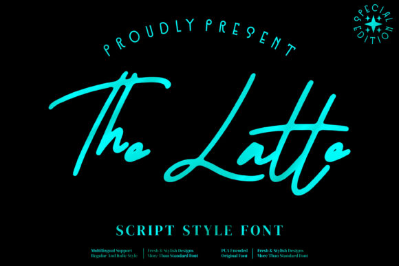 The Latte: A Script Font for Elegant Editorial Design