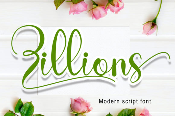 Zillions Script Font for Handmade Creations